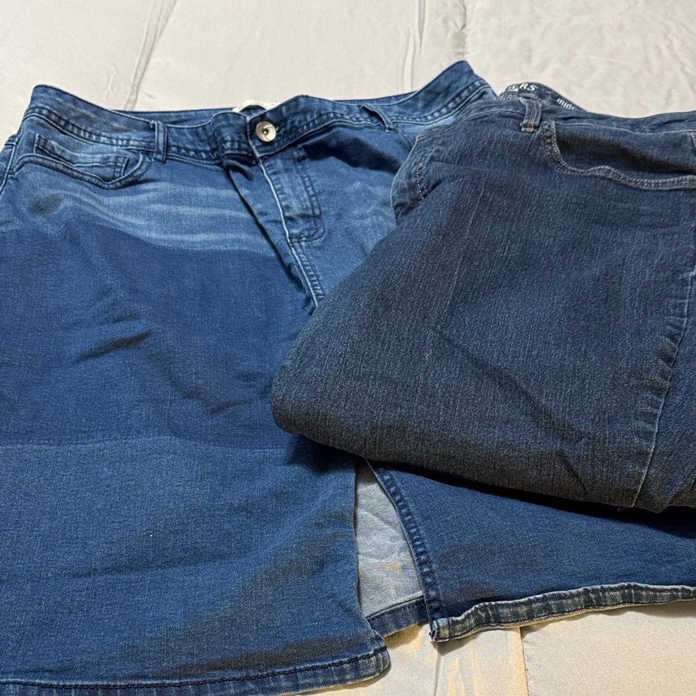 Jean skirt & Jean capris size 18